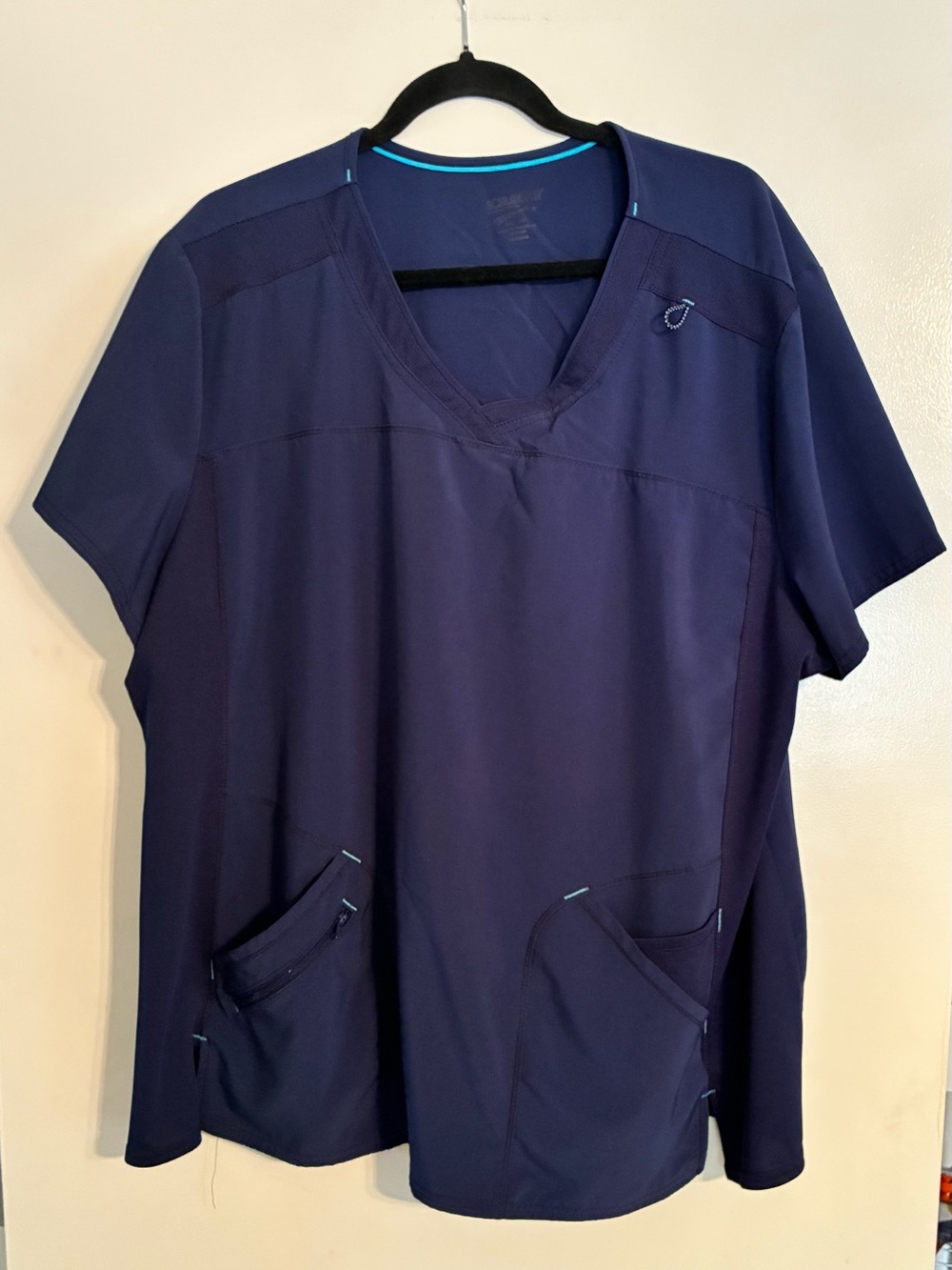 ScrubStar Premium Scrubwear Royal Blue Scrub Top 2XL pockets